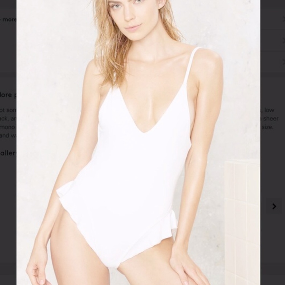 Nasty Gal Nadia Ruffle One Piece White szSmall